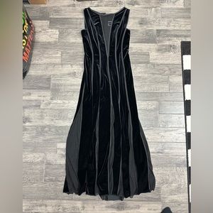 Vintage Tadashi velvet and sheer gown